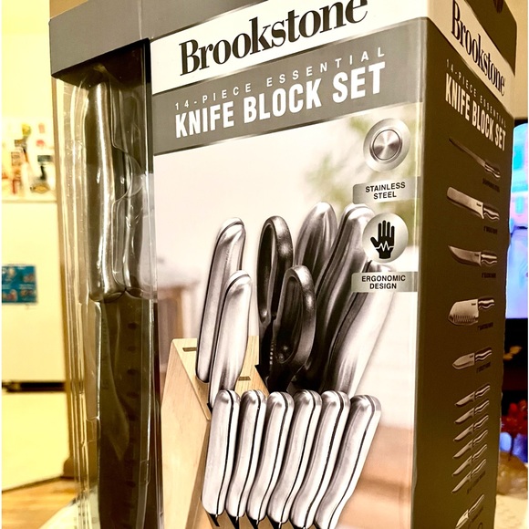 Brookstone Kitchen Brookstone Essential 4 Piece Knife Block Set
